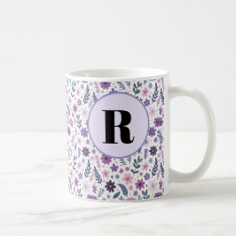  Initial Floral Mugs コーヒーマグカップ