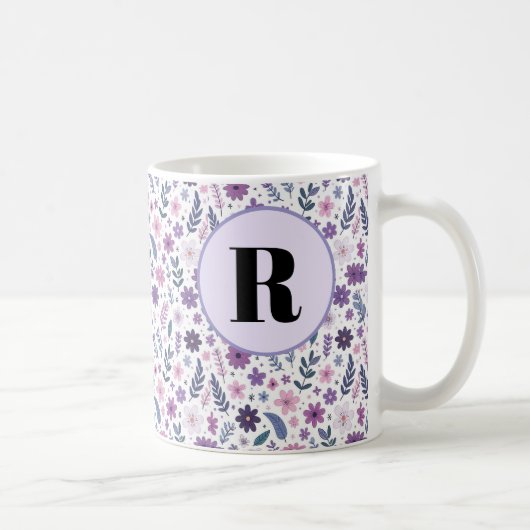  Initial Floral Mugs コーヒーマグカップ (右)