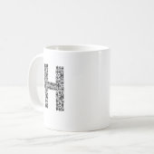 Initial H Personalized Coffee Mug Gift コーヒーマグカップ (正面左)