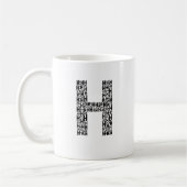 Initial H Personalized Coffee Mug Gift コーヒーマグカップ (左)