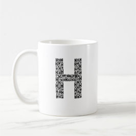 Initial H Personalized Coffee Mug Gift コーヒーマグカップ