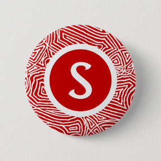 Initial in Red 缶バッジ