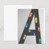 initial letter A in the shape of a road (正面/裏面)