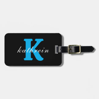  Initial Letter K Simple Monogram Modern Style ラゲッジタグ