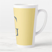 Initial Letter Monogram Jasmine Slate Grey Plain カフェラテマグ (右)