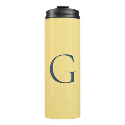 Initial Letter Monogram Jasmine Slate Grey Plain タンブラー (正面)