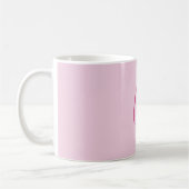 Initial Letter Monogram Light Pink Plain Chic コーヒーマグカップ (左)