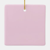 Initial Letter Monogram Light Pink Plain Chic セラミックオーナメント (裏面)