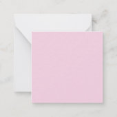 Initial Letter Monogram Light Pink Plain Chic ノートカード (裏面)