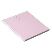 Initial Letter Monogram Light Pink Plain Chic ノートパッド (アングル)