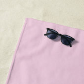 Initial Letter Monogram Light Pink Plain Chic ビーチタオル (インサイチュ)