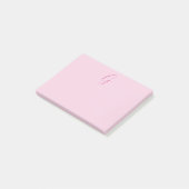 Initial Letter Monogram Light Pink Plain Chic ポストイット (アングル)