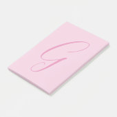 Initial Letter Monogram Light Pink Plain Chic ポストイット (アングル)