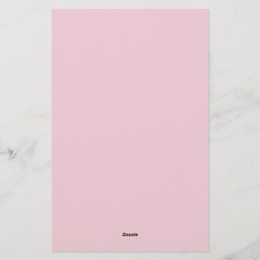 Initial Letter Monogram Light Pink Plain Chic 便箋 (裏面)