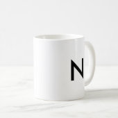 Initial Letter Monogram Modern Stylish Trendy Desi コーヒーマグカップ (正面右)