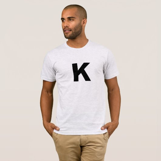 Initial Letter Monogram Modern Stylish Trendy  Tシャツ (正面フル)