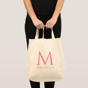 Initial Letter Monogram Modern Template Grocery トートバッグ