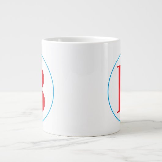 Initial letter with circle stylish ジャンボコーヒーマグカップ (正面)