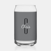 Initial Name | Charcoal Gray Beverage ガラス缶 (正面)