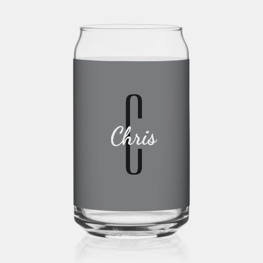 Initial Name | Charcoal Gray Beverage ガラス缶 (正面)