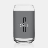 Initial Name | Charcoal Gray Beverage ガラス缶 (裏面)