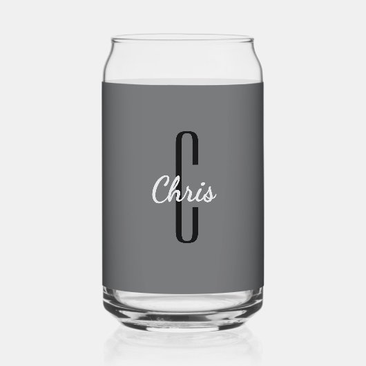 Initial Name | Charcoal Gray Beverage ガラス缶 (裏面)