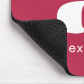 Initial Name Monogram Professional Simple Magenta マウスパッド (コーナー)