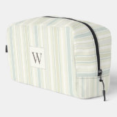 Initial Neutral Dusty Blue Stripe Rustic Farmhouse ドップキット (右コーナー)
