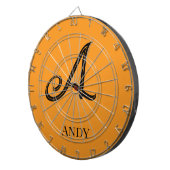 Initial Personalized Elegant Monogram ダーツボード (正面右)