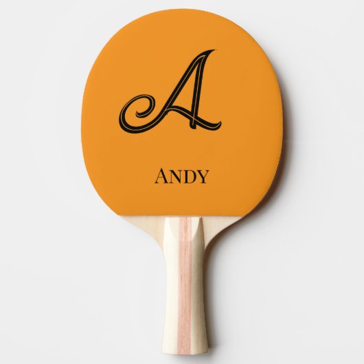 Initial Personalized Elegant Monogram 卓球ラケット (裏面)