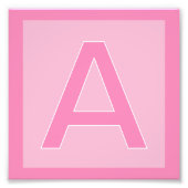 Initial poster letter, Nursery decoration フォトプリント (正面)