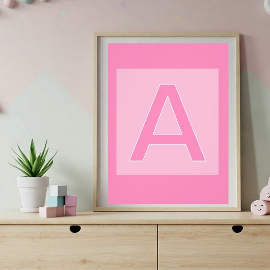 Initial poster letter, Nursery decoration フォトプリント