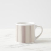 Initial Rustic Farmhouse Striped Beige & Taupe エスプレッソカップ (右)