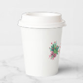 Initial, Watercolor Berries & Greenery Bouquet 紙コップ (右)