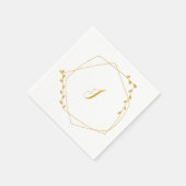 Initial Wedding Reception Napkin スタンダードカクテルナプキン (角)