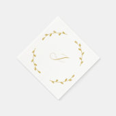 Initial Wedding Reception Napkins スタンダードカクテルナプキン (角)