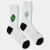 Initials and Name in Green on Green Bubble ソックス (右)