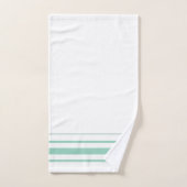 Initials cute green stripes minimalist White バスタオルセット (ハンドタオル)