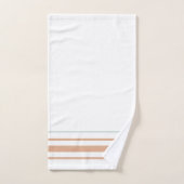 Initials minimalist earth tone Stripes White  バスタオルセット (ハンドタオル)
