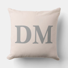 Initials modern elegant big letters Pink アウトドアクッション