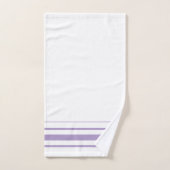 Initials pretty purple stripes minimalist White バスタオルセット (ハンドタオル)