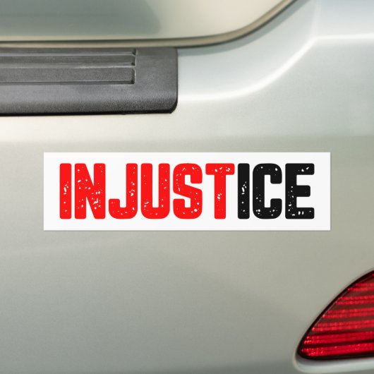 Injustice ICE Out Protest 反ICE バンパーステッカー (車上)