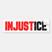 Injustice ICE Out Protest 反ICE バンパーステッカー (正面)