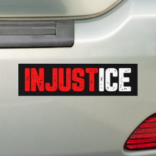 Injustice ICE Out Protest anti-ICE バンパーステッカー
