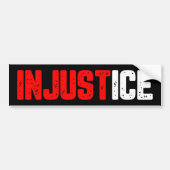 Injustice ICE Out Protest anti-ICE バンパーステッカー (正面)