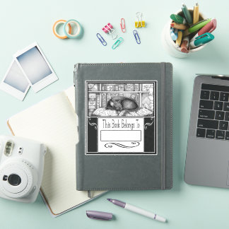 INK愛人レノア図書館キャット蔵書票 シール