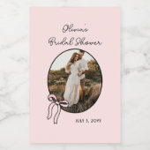 .ink おしゃれな花嫁のシャワーフェイバー ミニワインボトルラベル ワインラベル (シングルラベル)