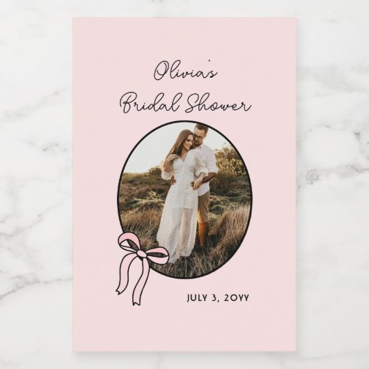 .ink おしゃれな花嫁のシャワーフェイバー ミニワインボトルラベル ワインラベル (シングルラベル)