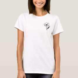 Ink Anemone Minimalist Flower Brushstroke Art on  Tシャツ