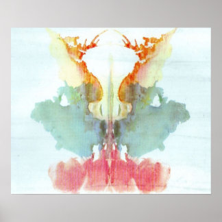 INK BLOT Psychology Inkblot test Ninth blot Rorsch ポスター